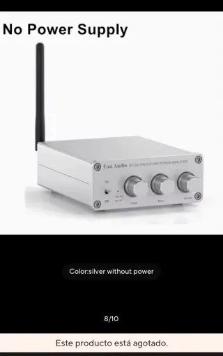 Amplificador Fosi BT20A Bluetooth color Plata