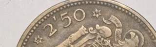 Moneda 2,50 Pesetas 1953 (54) Franco – España