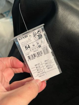 Falda pantalón polipiel negra