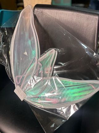 Alas de hada disfraz verde y blanco 10 unidades