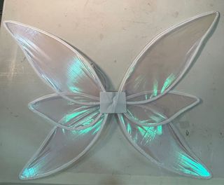 Alas de hada disfraz verde y blanco 10 unidades