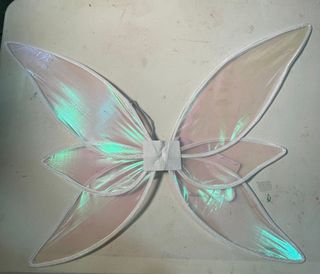 Alas de hada disfraz verde y blanco 10 unidades