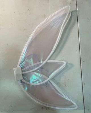 Alas de hada disfraz verde y blanco 10 unidades