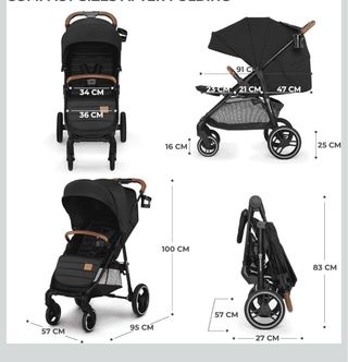 Carro de bebé negro