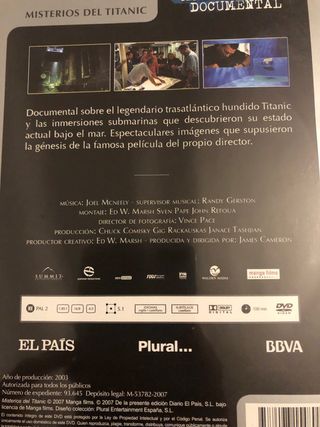 DVD Misterios del Titanic Documental Nuevo
