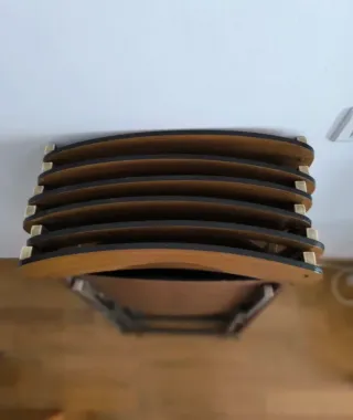 Pack 6 Sillas Plegables Madera y Metal