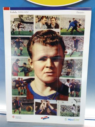 F.C.B. 10 Láminas troqueladas, cromos de jugadores de todos los tiempos.