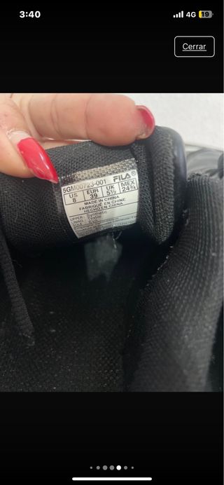 Deportivas Fila Mujer Negras