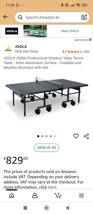 Mesa Ping Pong Joola Exterior