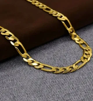 Cadena Figaro oro 24k chapado