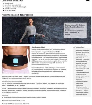 Cinturón Abdominal Slendertone ABS 8 Unisex