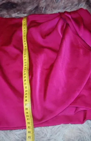 Falda mini drapeada satén M