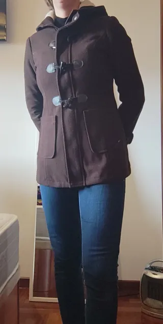 Chaqueta trenca marrón