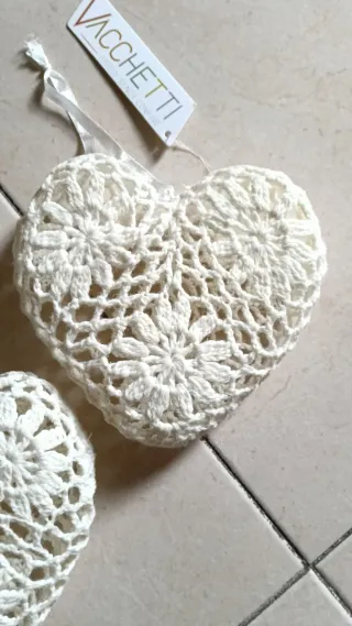 Cuori di pizzo uncinetto