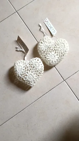 Cuori di pizzo uncinetto