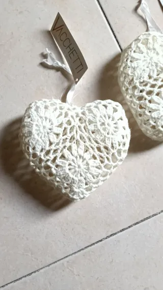 Cuori di pizzo uncinetto