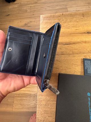 Portafogli Piquadro Blu Verticale