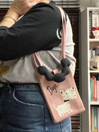 Borsetta cotone Dogs con cagnolino