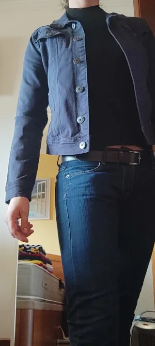 Chaqueta vaquera azul mujer