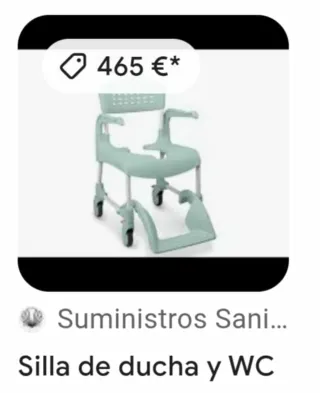 Silla ducha y WC con ruedas