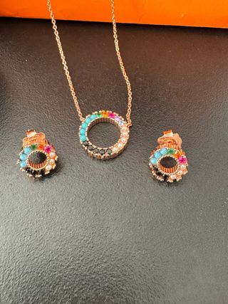 Conjunto Collar y Pendientes Tous Aro Multicolor