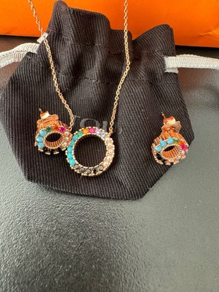 Conjunto Collar y Pendientes Tous Aro Multicolor