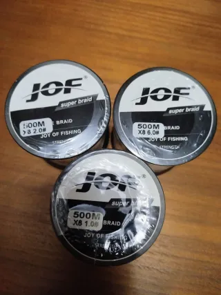 Lote 6 Bobinas Hilo Pesca JOF + Shawto