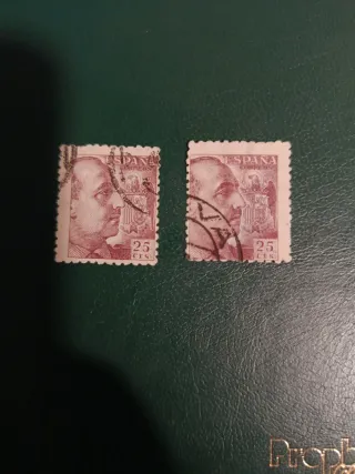 2 Sellos España 25 Cts Edifil 104A