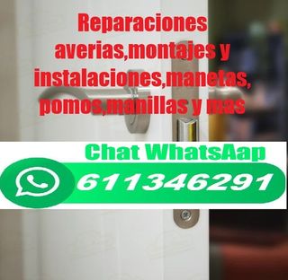Reparación manillas puertas y mas