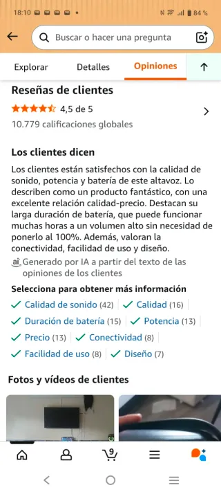 Altavoz W-KING 80W Negro/Rojo