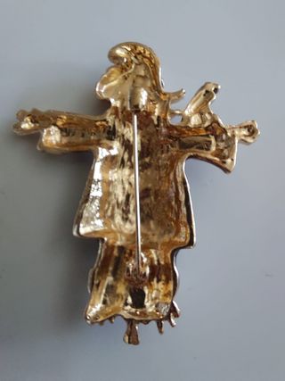 Broche espantapájaros cuervo tendencia bisutería