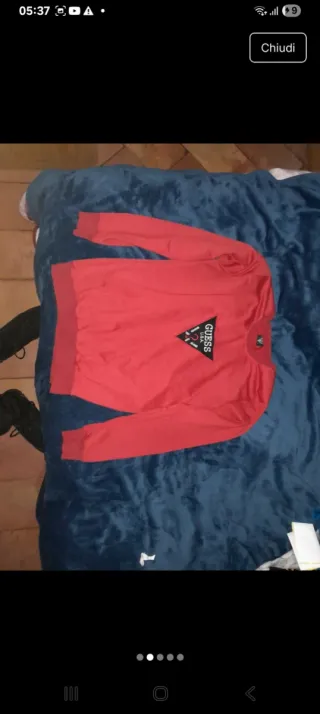 Felpa Guess USA Taglia L Rossa
