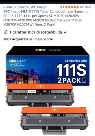 GOC IMAGE 111S Toner Cartridge - 2 PCS Black