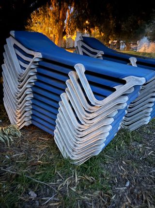 Tumbonas de piscina apilables