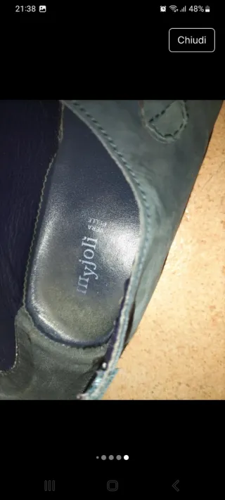 Scarpe scamosciate blu