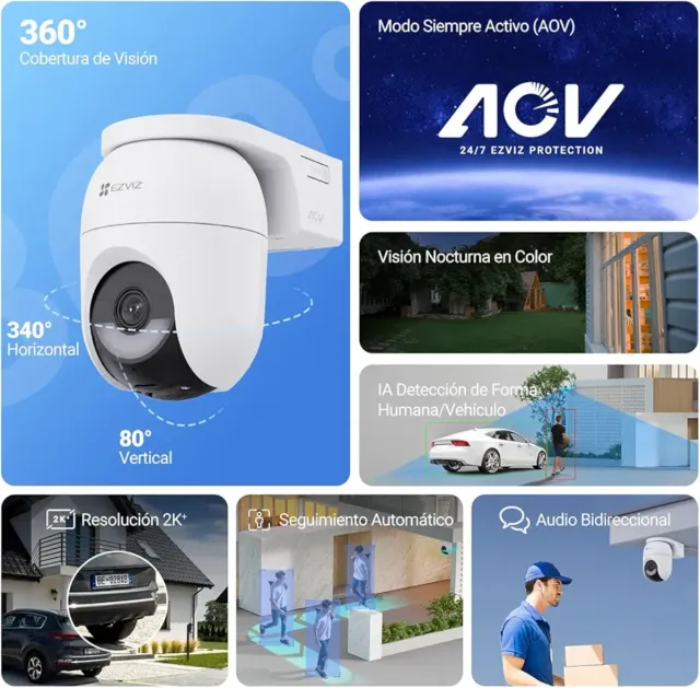 EZVIZ CB8 LITE Telecamera di Sorveglianza Esterna WiFi 4MP