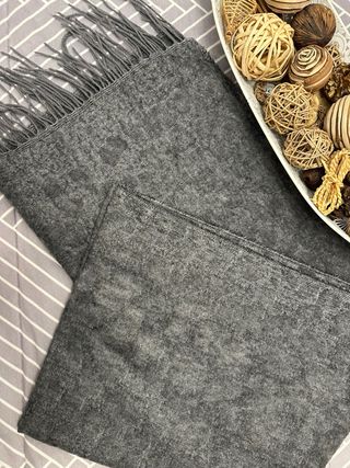 Bufanda Zara Larga Extrasuave Gris Mujer