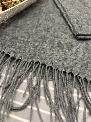 Bufanda Zara Larga Extrasuave Gris Mujer