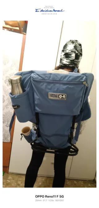 Mochila portabebés azul