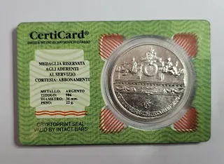 Medaglia Repubblica Italiana IPZS Argento