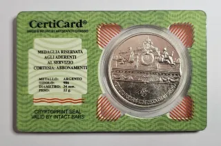 Medaglia Repubblica Italiana IPZS Argento