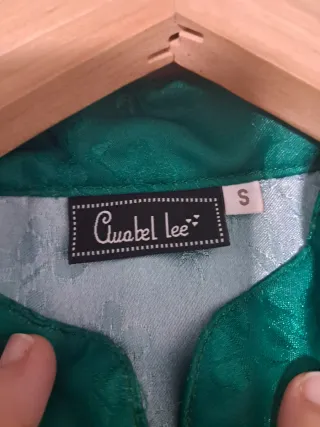 Vestido Anabel Lee estilo japonés verde