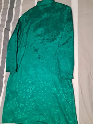 Vestido Anabel Lee estilo japonés verde