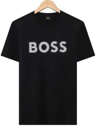 Camiseta BOSS Negra Logo Estampado