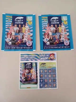 Cromos conmemorativos y Sobres cromos Liga F 2025-