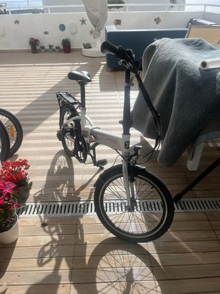 Bicicleta Plegable Btwin Blanca