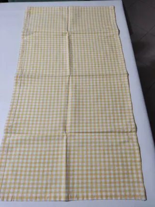 Runner tovaglietta quadri gialla