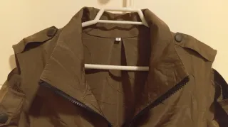 Vestido gabardina largo verde