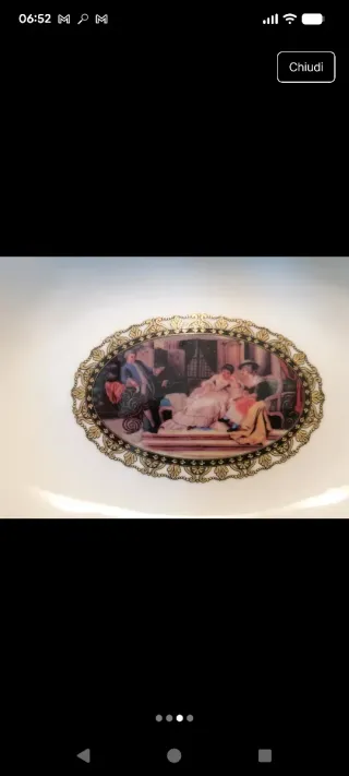 Alzatina porcellana finissima decorata