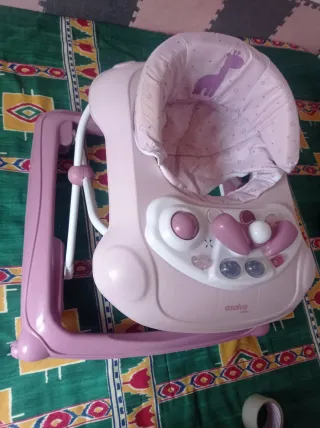 Andador bebé Asalvo rosa